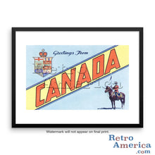 Greetings from Canada Canada 2 Postcard Framed Wall Art