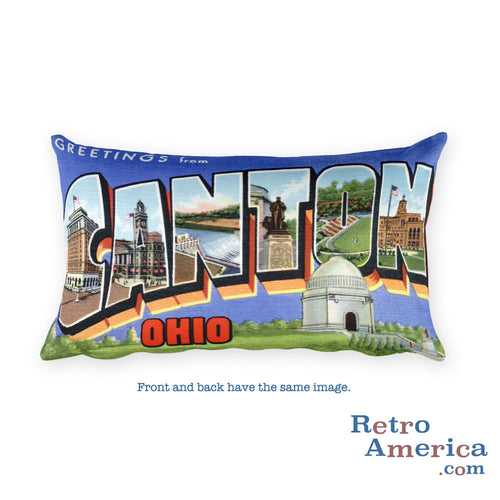 Greetings from Canton Ohio Throw Pillow