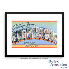 Greetings from Charleston West Virginia WV 1 Postcard Framed Wall Art