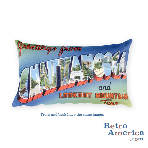 Greetings from Chattanooga Tennessee Throw Pillow