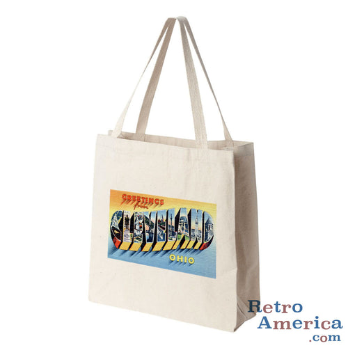 Greetings from Cleveland Ohio OH 3 Postcard Tote Bag