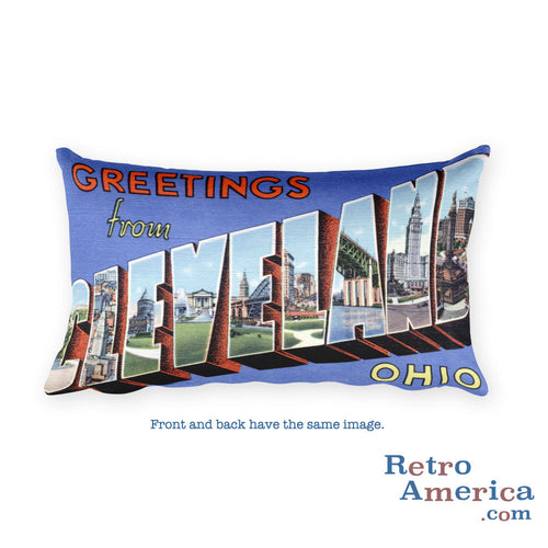 Greetings from Cleveland Ohio Throw Pillow 2