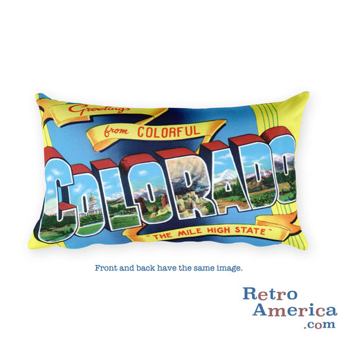Greetings from Colorado Throw Pillow 2