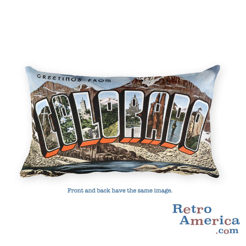 Greetings from Colorado Throw Pillow 3