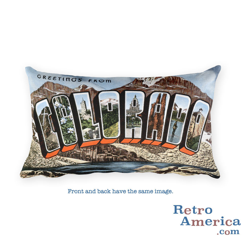 Greetings from Colorado Throw Pillow 3