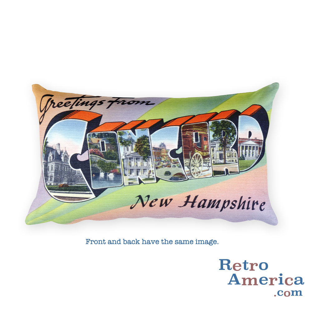 Greetings from Concord New Hampshire Throw Pillow