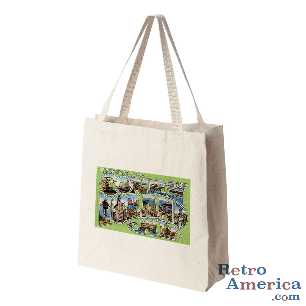 Greetings from Coney Island New York NY 2 Postcard Tote Bag