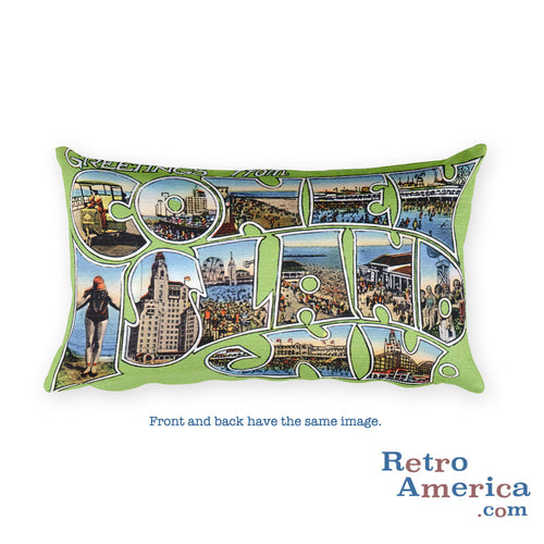 Greetings from Coney Island New York Throw Pillow 2
