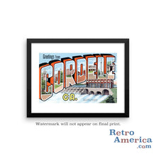 Greetings from Cordele Georgia GA Postcard Framed Wall Art