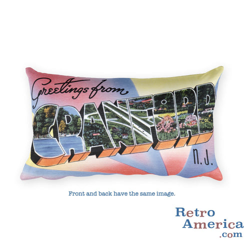 Greetings from Cranford New Jersey Throw Pillow