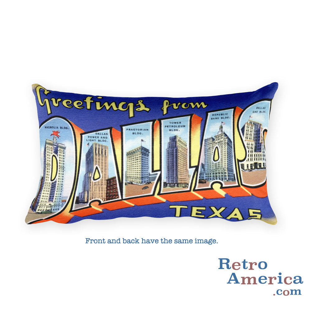 Greetings from Dallas Texas Throw Pillow 2
