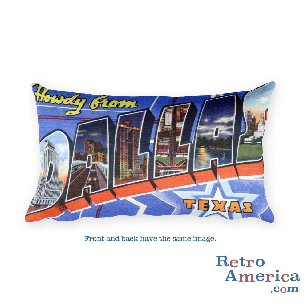 Greetings from Dallas Texas Throw Pillow 3