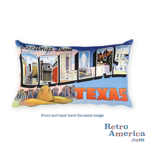 Greetings from Dallas Texas Throw Pillow 4