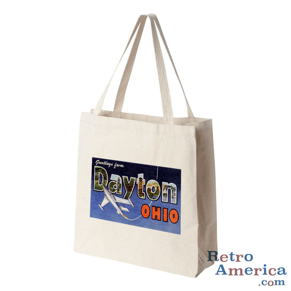 Greetings from Dayton Ohio OH Postcard Tote Bag