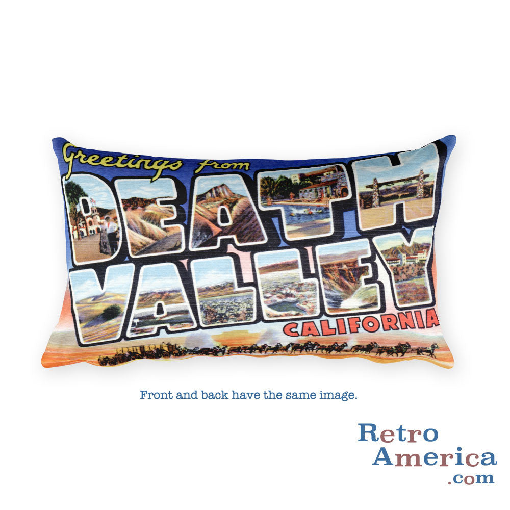 Greetings from Death Valley California Throw Pillow