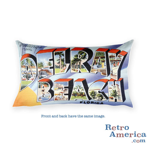 Greetings from Delray Beach Florida Throw Pillow