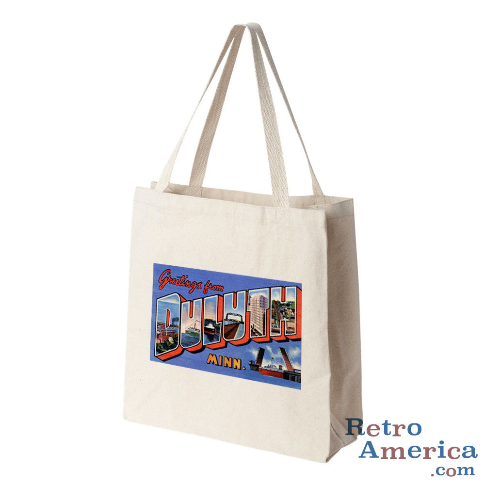 Greetings from Duluth Minnesota MN Postcard Tote Bag