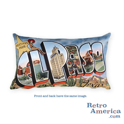 Greetings from El Paso Texas Throw Pillow 2