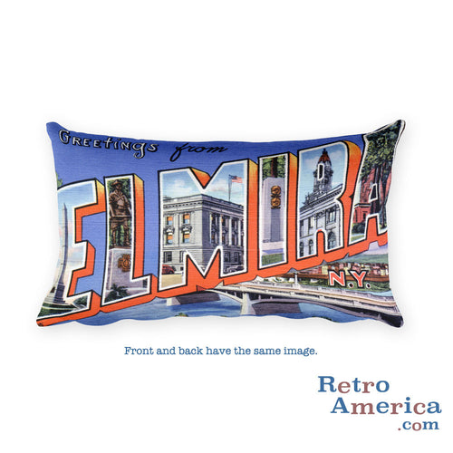 Greetings from Elmira New York Throw Pillow