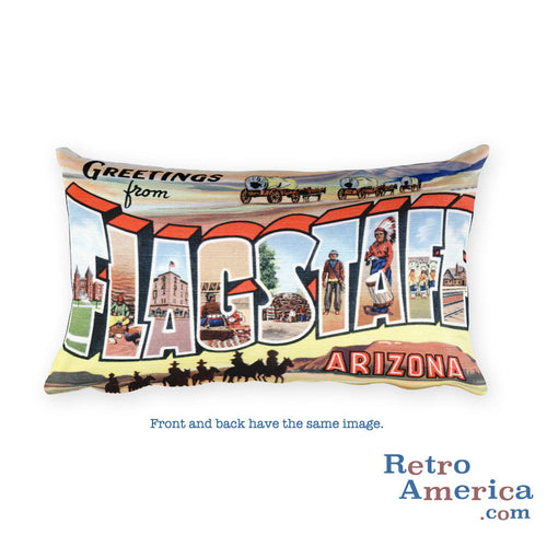 Greetings from Flagstaff Arizona Throw Pillow