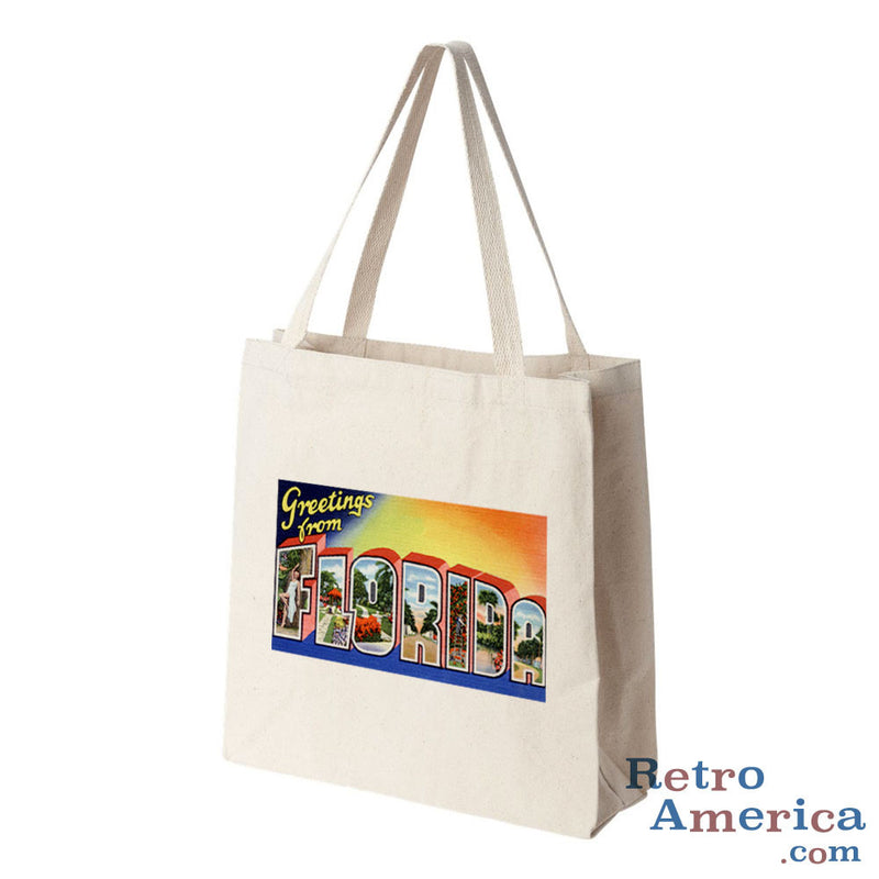 Greetings from Florida FL 4 Postcard Tote Bag