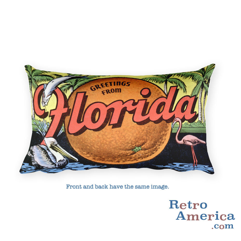 Greetings from Florida Throw Pillow 2