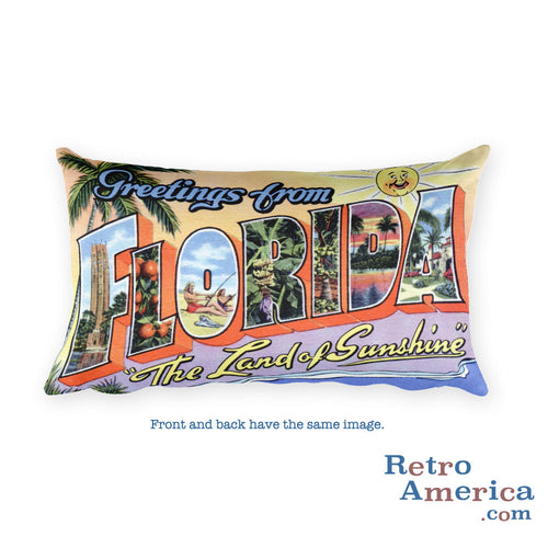 Greetings from Florida Throw Pillow 3