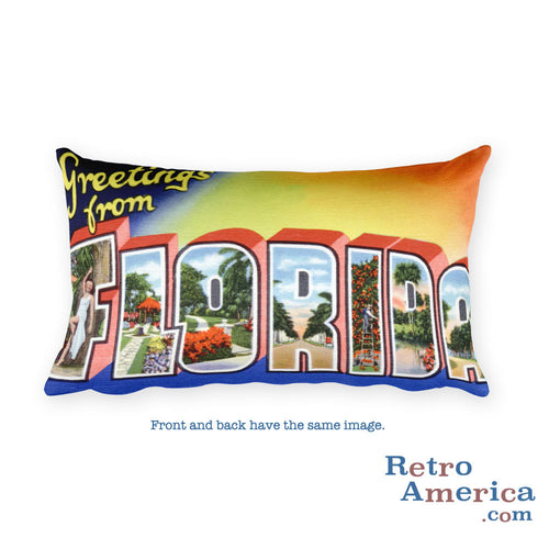 Greetings from Florida Throw Pillow 4
