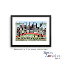 Greetings from Fort Collins Colorado CO Postcard Framed Wall Art