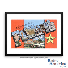 Greetings from Fort Worth Texas TX Postcard Framed Wall Art