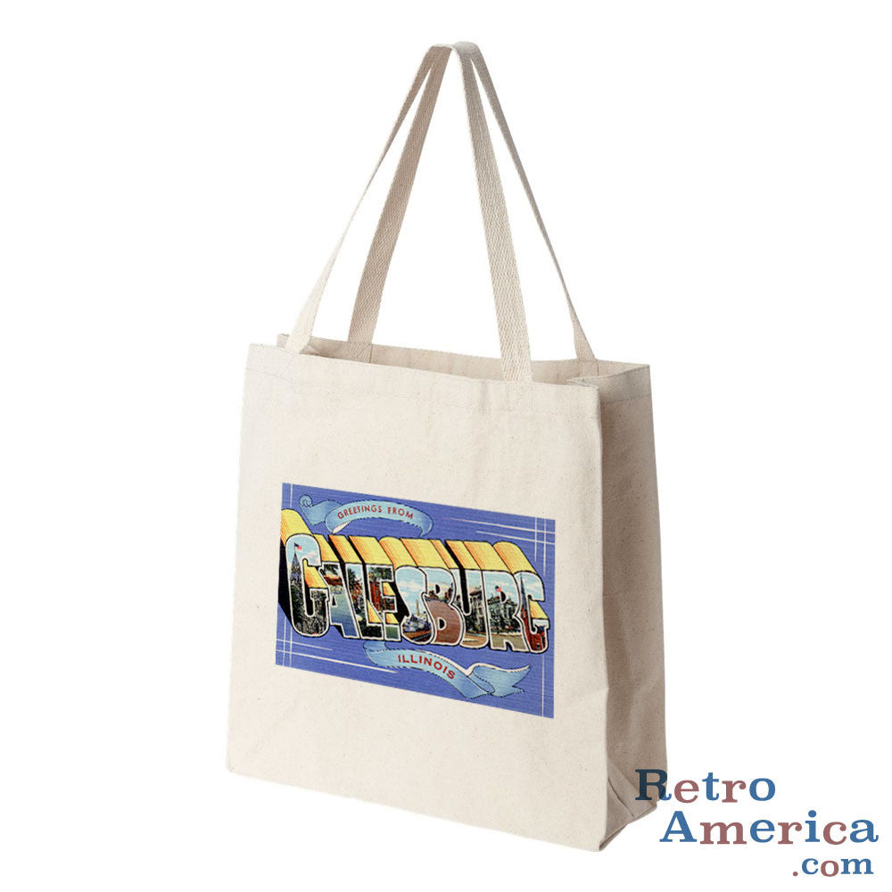 Greetings from Galesburg Illinois IL Postcard Tote Bag