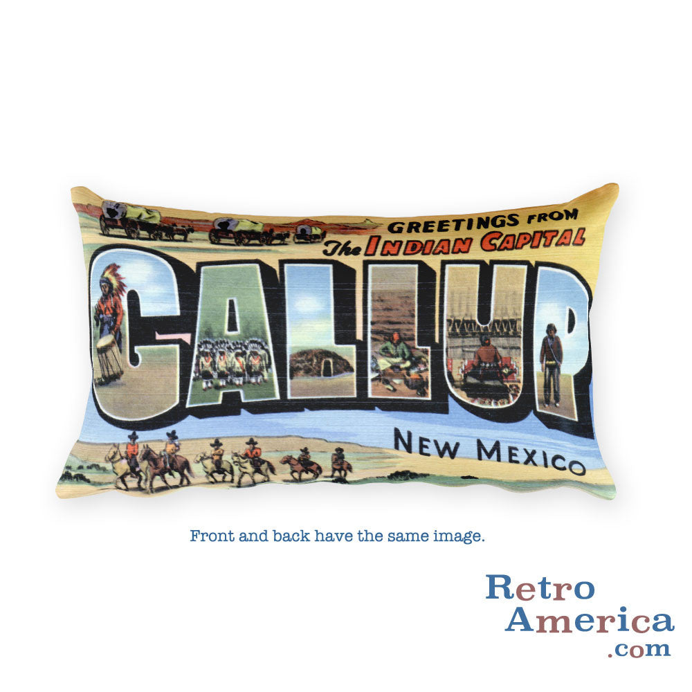 Greetings from Gallup New Mexico Throw Pillow
