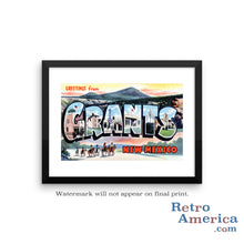 Greetings from Grants New Mexico NM Postcard Framed Wall Art