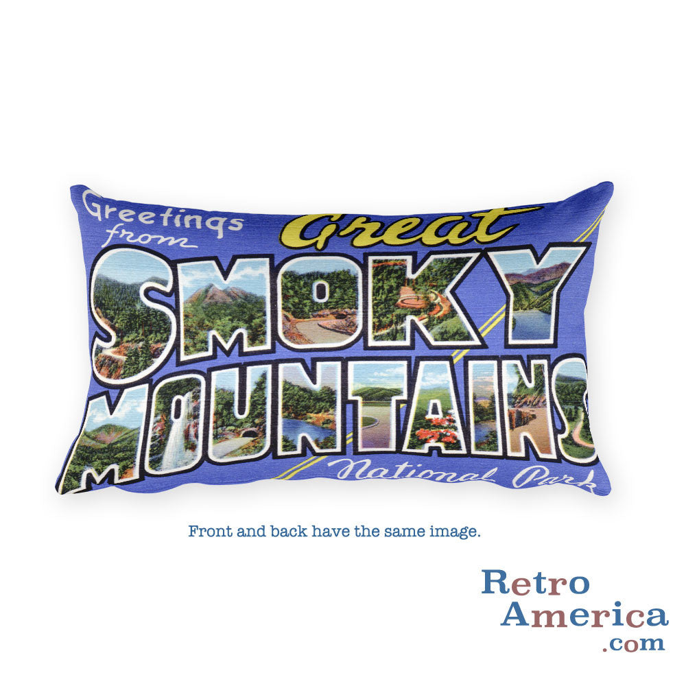 Greetings from Great Smoky Mountains Tennessee Throw Pillow 2