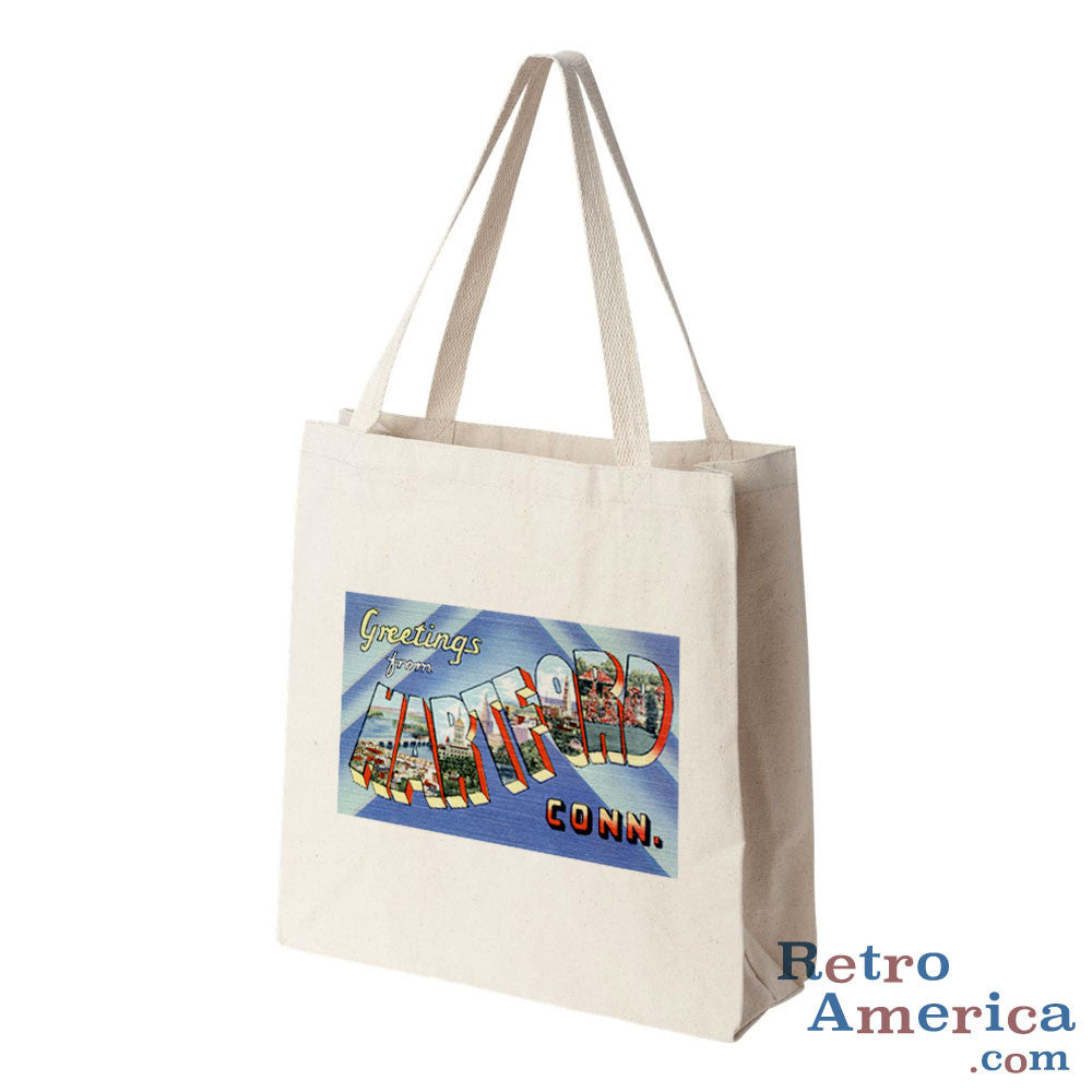 Greetings from Hartford Connecticut CT 2 Postcard Tote Bag