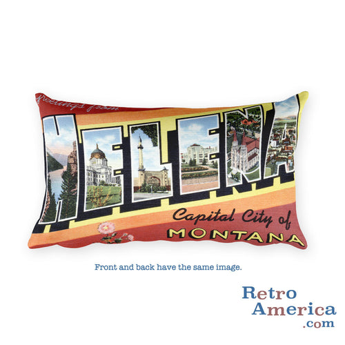 Greetings from Helena Montana Throw Pillow