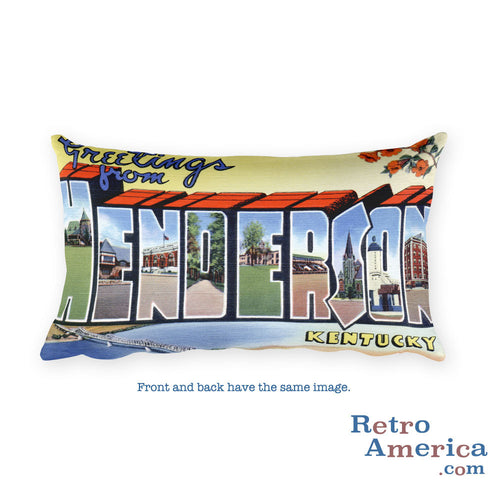 Greetings from Henderson Kentucky Throw Pillow