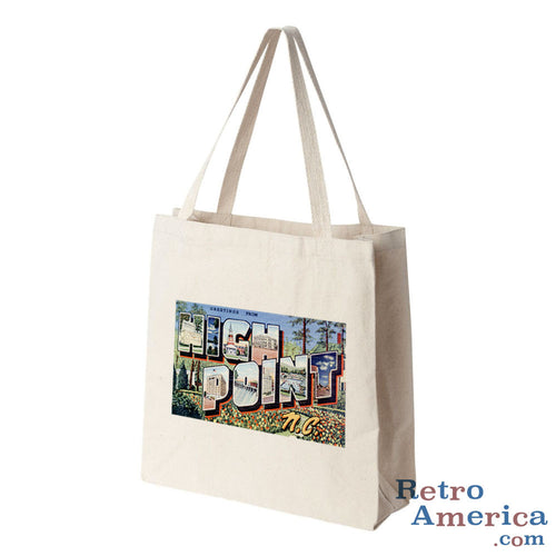 Greetings from High Point North Carolina NC Postcard Tote Bag