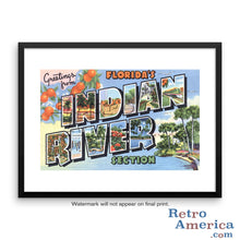 Greetings from Indian River Florida FL Postcard Framed Wall Art
