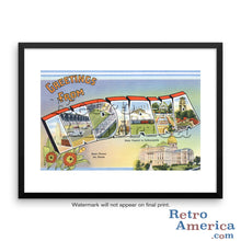Greetings from Indiana IN 1 Postcard Framed Wall Art