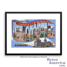 Greetings from Indianapolis Indiana IN 1 Postcard Framed Wall Art