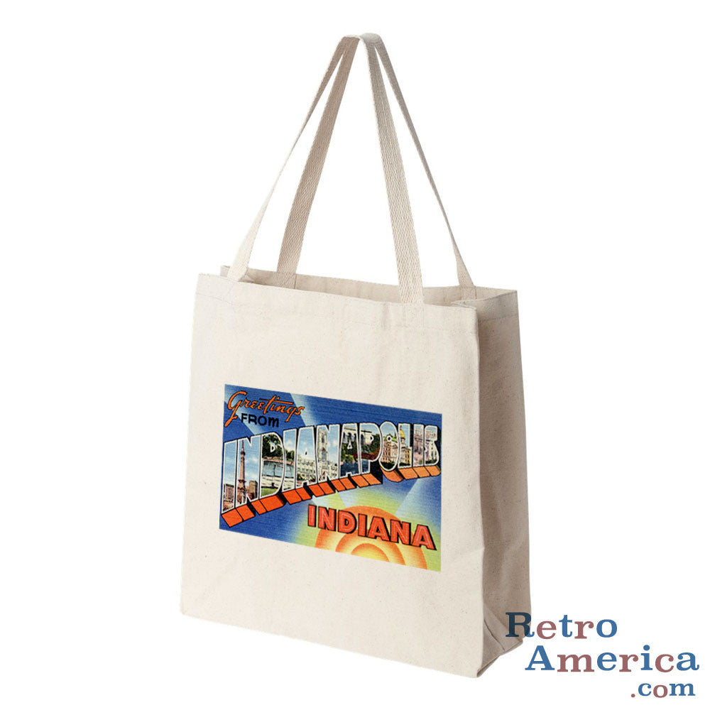 Greetings from Indianapolis Indiana IN 2 Postcard Tote Bag