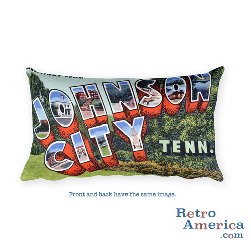 Greetings from Johnson City Tennessee Throw Pillow