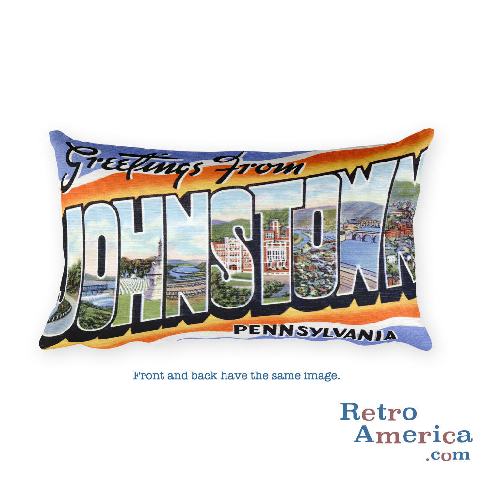 Greetings from Johnstown Pennsylvania Throw Pillow