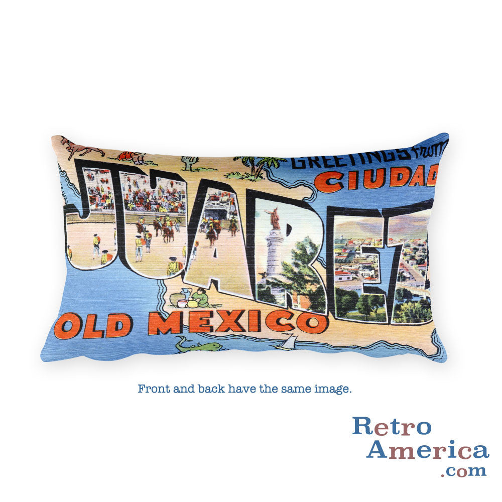 Greetings from Juarez Mexico Throw Pillow 2