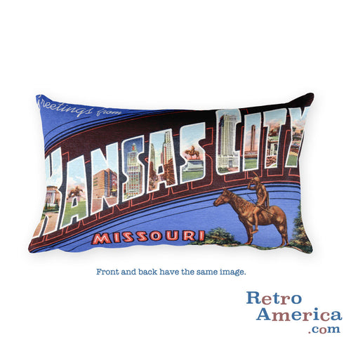 Greetings from Kansas City Missouri Throw Pillow 1