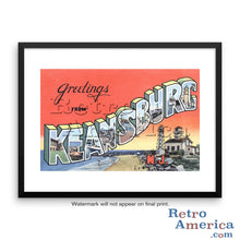 Greetings from Keansburg New Jersey NJ Postcard Framed Wall Art