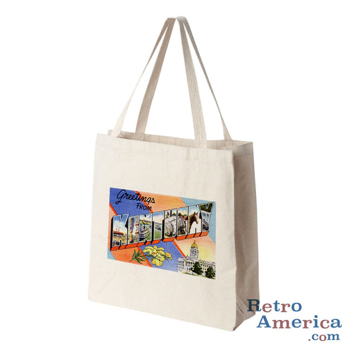 Greetings from Kentucky KY 3 Postcard Tote Bag