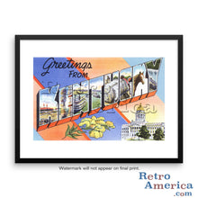 Greetings from Kentucky KY 3 Postcard Framed Wall Art