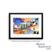 Greetings from Kentucky KY 3 Postcard Framed Wall Art